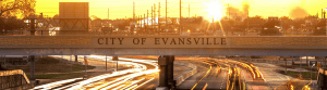 City of Evansville, Lloyd Expressway Overpass at Sunset