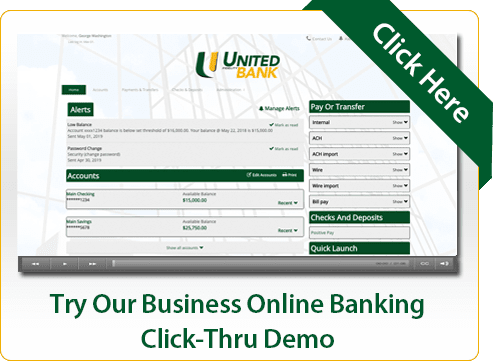 Try Our Business Online Banking Click-Thru Demo