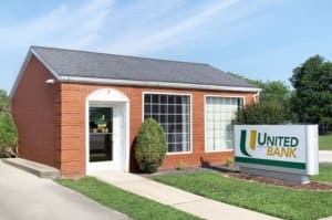 Exterior entrance to the United Fidelity Bank Herrick Banking Center in Central Illinois