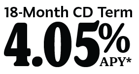 18-Month CD Term 4.05% APY