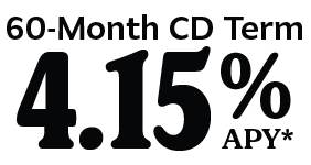 60-Month CD Term 4.15% APY