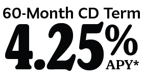 60-Month CD 4.25 % APY*