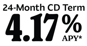 24-Month CD rate 24-Month CD Term is 4.17% APY*