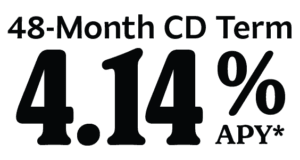 48-month CD Rate 48-Month CD Term is 4.14% APY*