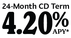 24-Month CD Term 4.20% Annual Percentage Yield