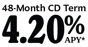 48-Month CD Term 4.20% Annual Percentage Yield