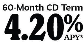 60-Month CD Term 4.20% Annual Percentage Yield