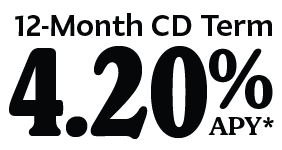12-Month CD Term at 4.20% APY*