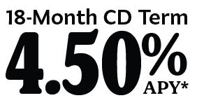 18-month CD Term 4.50% APY*
