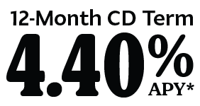 12-month CD Term 4.40% APY*