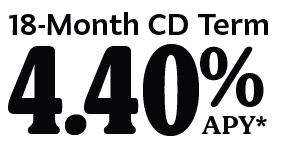 18-month CD Term 4.40% APY*