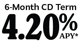 6-month CD Term 4.20% APY*